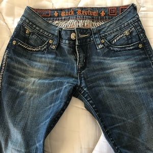 Ladies 28 Rock Revival Amy Bootcut Blue Jean